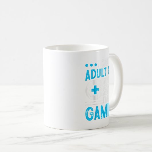 Mug Je ne peux pas Adulte maintenant je joue (Devant droit)