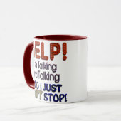 Mug Je ne peux pas cesser de parler (Devant gauche)