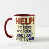 Mug Je ne peux pas cesser de parler (Gauche)