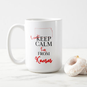 Mug Je ne peux pas garder le calme Je suis du Kansas