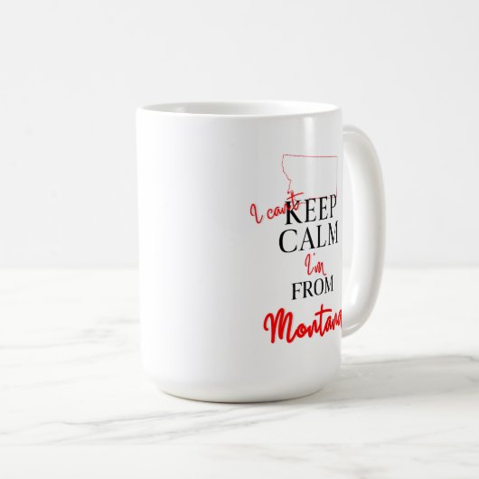Mug Je ne peux pas garder le calme Je suis du Montana (Devant droit)