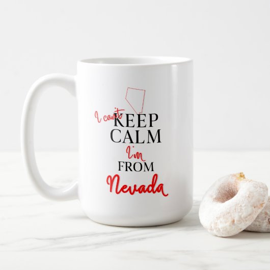 Mug Je ne peux pas garder le calme Je suis du Nevada (Avec donut)