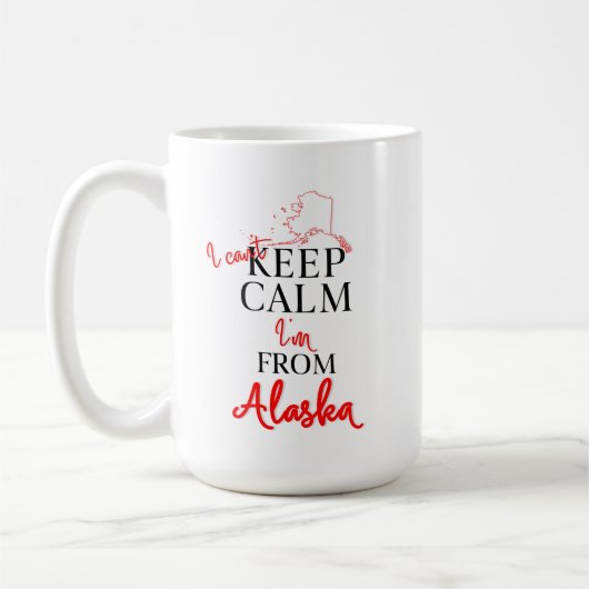 Mug Je ne peux pas garder le calme Je viens d'Alaska (Gauche)