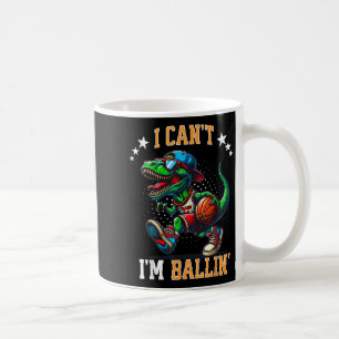 Mug Je ne peux pas je suis Balling Basketball Dinosaur