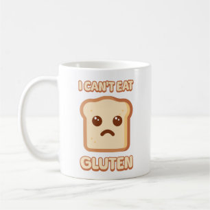 Mug Je ne peux pas manger de gluten ! Carton de pain m