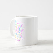 Mug Je ne peux pas parler avec mon amie Elle est plus (Devant gauche)