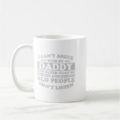 Mug Je ne peux pas parler avec mon papa, il est plus v (Gauche)