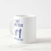 Mug Je ne peux pas travailler aujourd'hui (Devant gauche)
