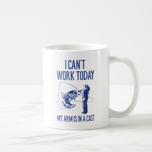 Mug Je ne peux pas travailler aujourd'hui (Droite)