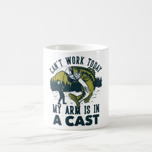 Mug Je ne peux pas travailler aujourd'hui mon bras dan (Centre)