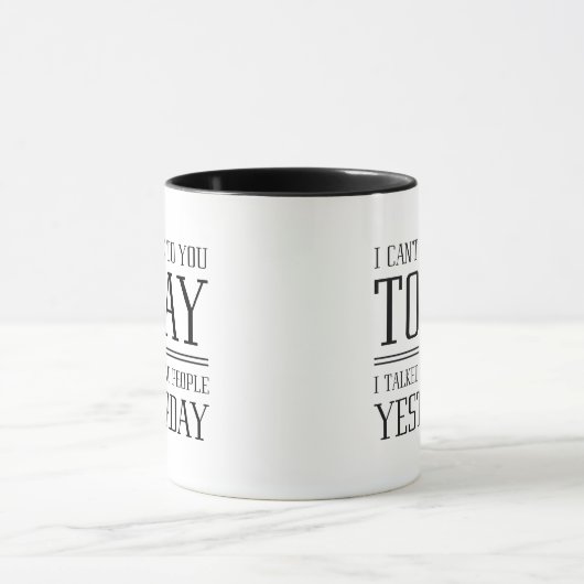 Mug Je ne peux pas vous parler (Centre)