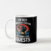 Mug Je ne procrastine pas Quêtes secondaires drôles Jo (Gauche)