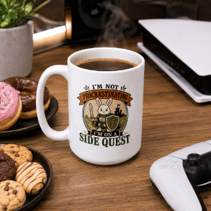 Mug Je ne remets pas à plus tard Chevalier Lapin Quête