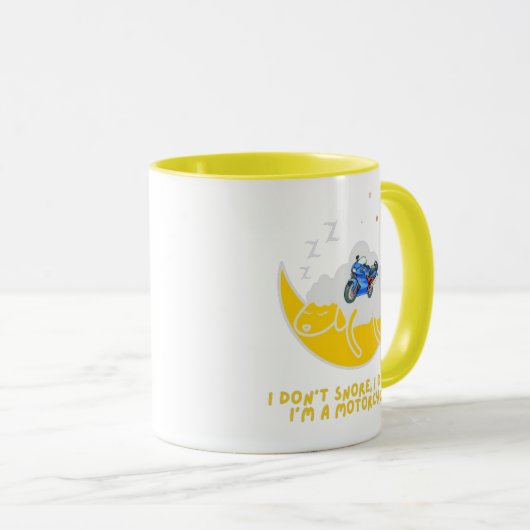 Mug Je ne ronfle pas, je rêve d'être une moto (Devant droit)
