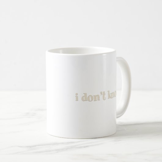 Mug Je ne sais pas dire (Devant droit)