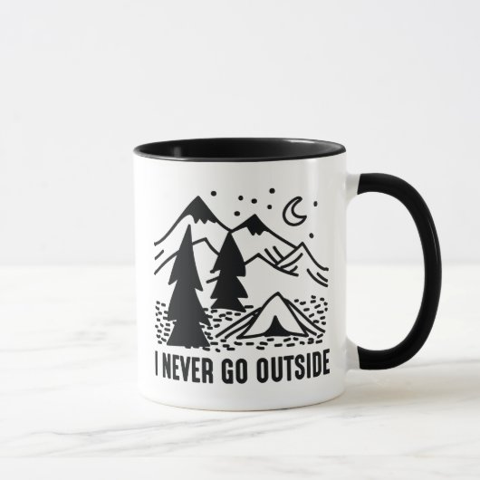 Mug Je ne sors jamais dehors (Droite)