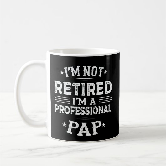 Mug Je ne suis pas à la retraite Je suis un grand-père (Gauche)