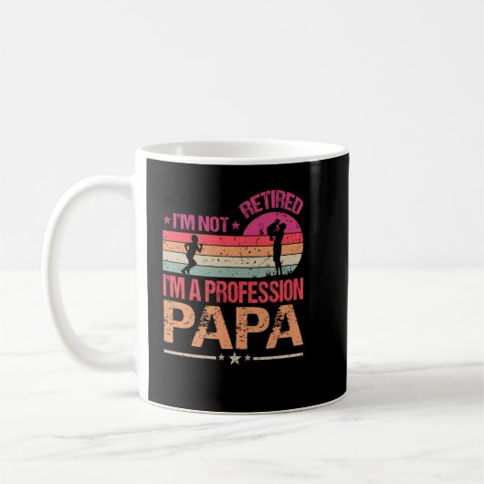 Mug Je ne suis pas à la retraite Je suis un papa profe (Gauche)
