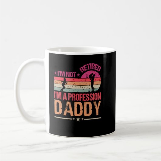 Mug Je ne suis pas à la retraite Je suis un papa profe (Gauche)