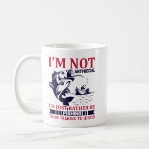 Mug Je ne suis pas anti-social, je préfère simplement 