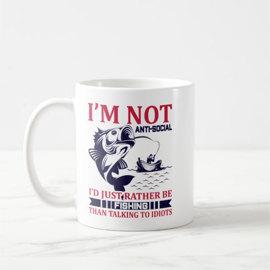 Mug Je ne suis pas anti-social, je préfère simplement (Gauche)