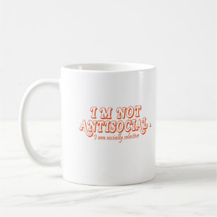 Mug Je ne suis pas anti-social mais socialement sélect