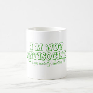Mug Je ne suis pas anti-social mais socialement sélect