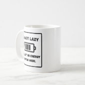 Mug "Je ne suis pas blasé, je suis juste en mode écono (Devant gauche)