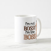 Mug Je ne suis pas Bossy, je suis le patron - Donner d (Devant droit)