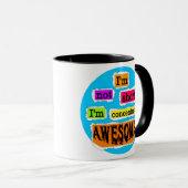 Mug Je ne suis pas court, je suis impressionnant (Devant droit)