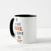 Mug Je ne suis pas DRUNK...MS (Devant gauche)