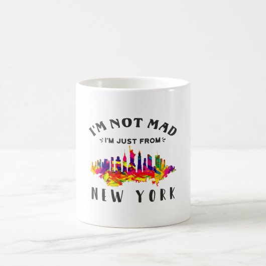 Mug Je ne suis pas fâché, je viens de New York (Centre)