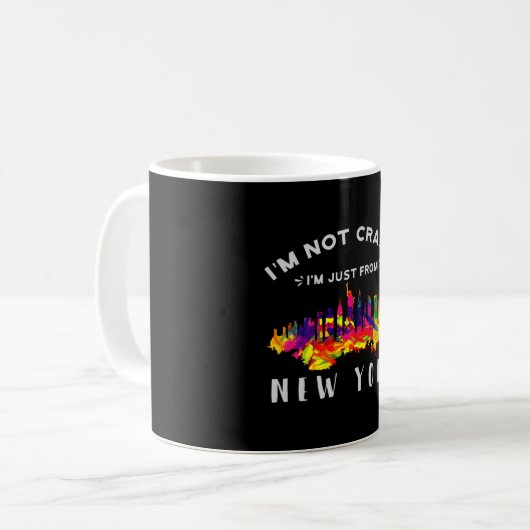 Mug Je ne suis pas fou, je viens de New York (Devant gauche)