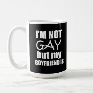Mug Je ne suis pas gay mais mon petit ami est