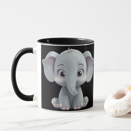 Mug Je ne suis pas l'éléphant dans la pièce (Avec donut)
