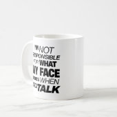 Mug Je ne suis pas responsable de ce que fait mon visa (Devant gauche)