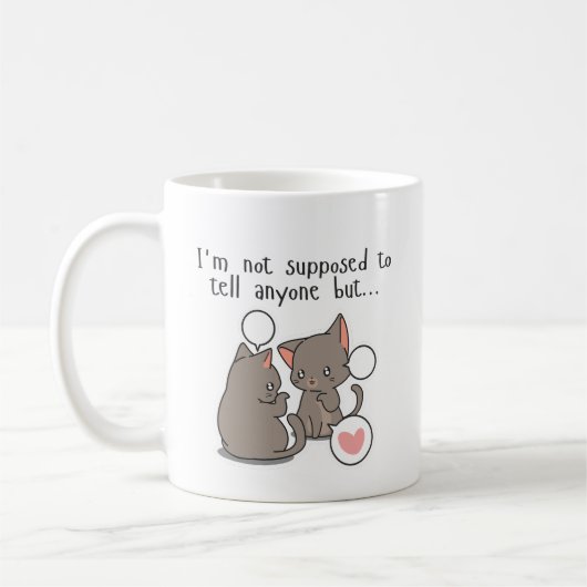 Mug Je ne suis pas supposé dire...Drôle chat (Gauche)