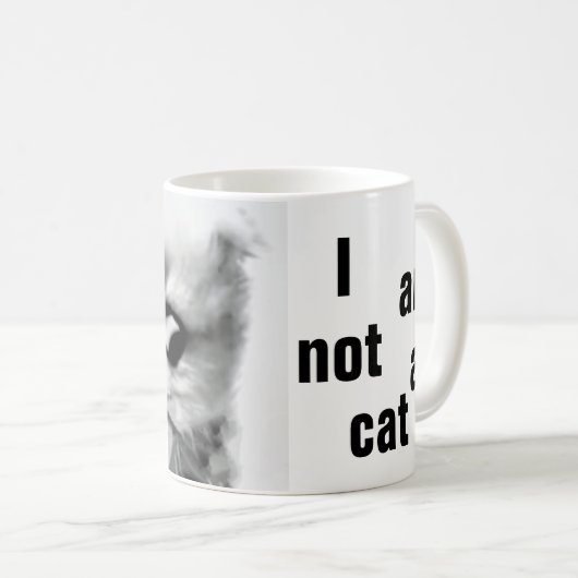 Mug Je ne suis pas un chat, une mule classique (Devant droit)
