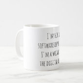 Mug "Je ne suis pas un développeur logiciel, je suis l (Devant gauche)