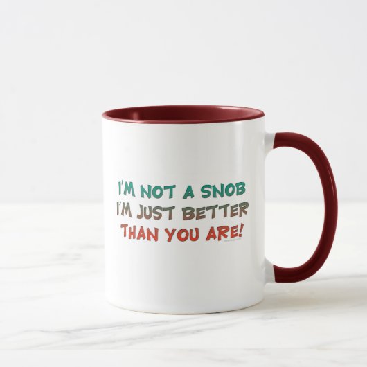 Mug Je ne suis pas un humour insultant snob (Droite)