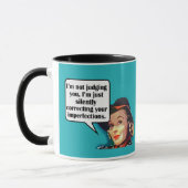 Mug Je ne te juge pas... Retro Woman (Gauche)