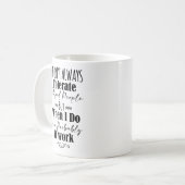 Mug Je ne tolère pas toujours les gens stupides (Devant gauche)