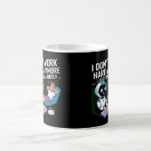 Mug Je ne travaille plus dur... Je demande simplement (Centre)