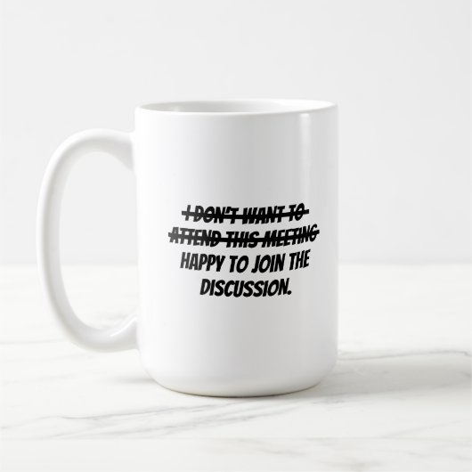 Mug Je ne veux pas assister (Gauche)