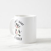 Mug Je ne veux pas d'un chandail de vache drôle (Devant gauche)