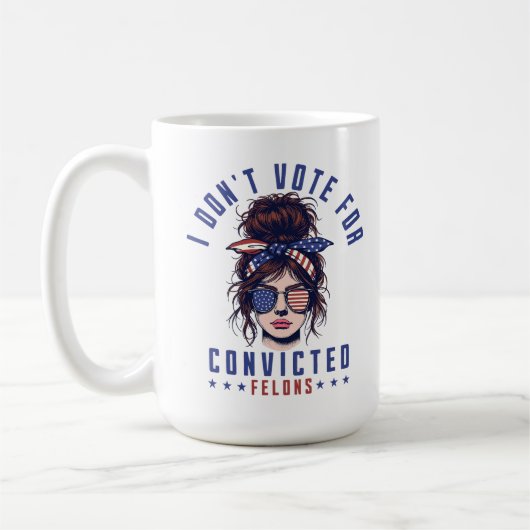 Mug Je ne vote pas pour les criminels condamnés (Gauche)