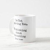 Mug Je ne vous ignore pas, je pense à la comptabilité (Devant gauche)