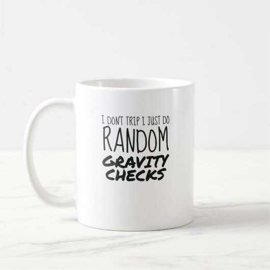 Mug Je ne voyage pas juste faire Random Gravity Checks (Gauche)