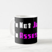 Mug Je n'évalue pas, j'apprécie (Devant gauche)