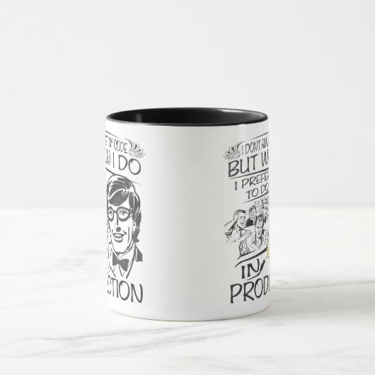 Mug Je n'examine pas toujours mon code (Centre)